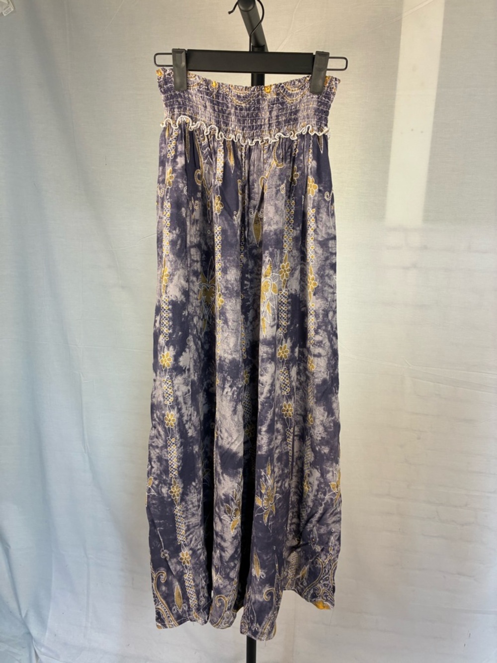 Yak N Yeti Tie-Dye Wide Leg Smocked Waist Pants S